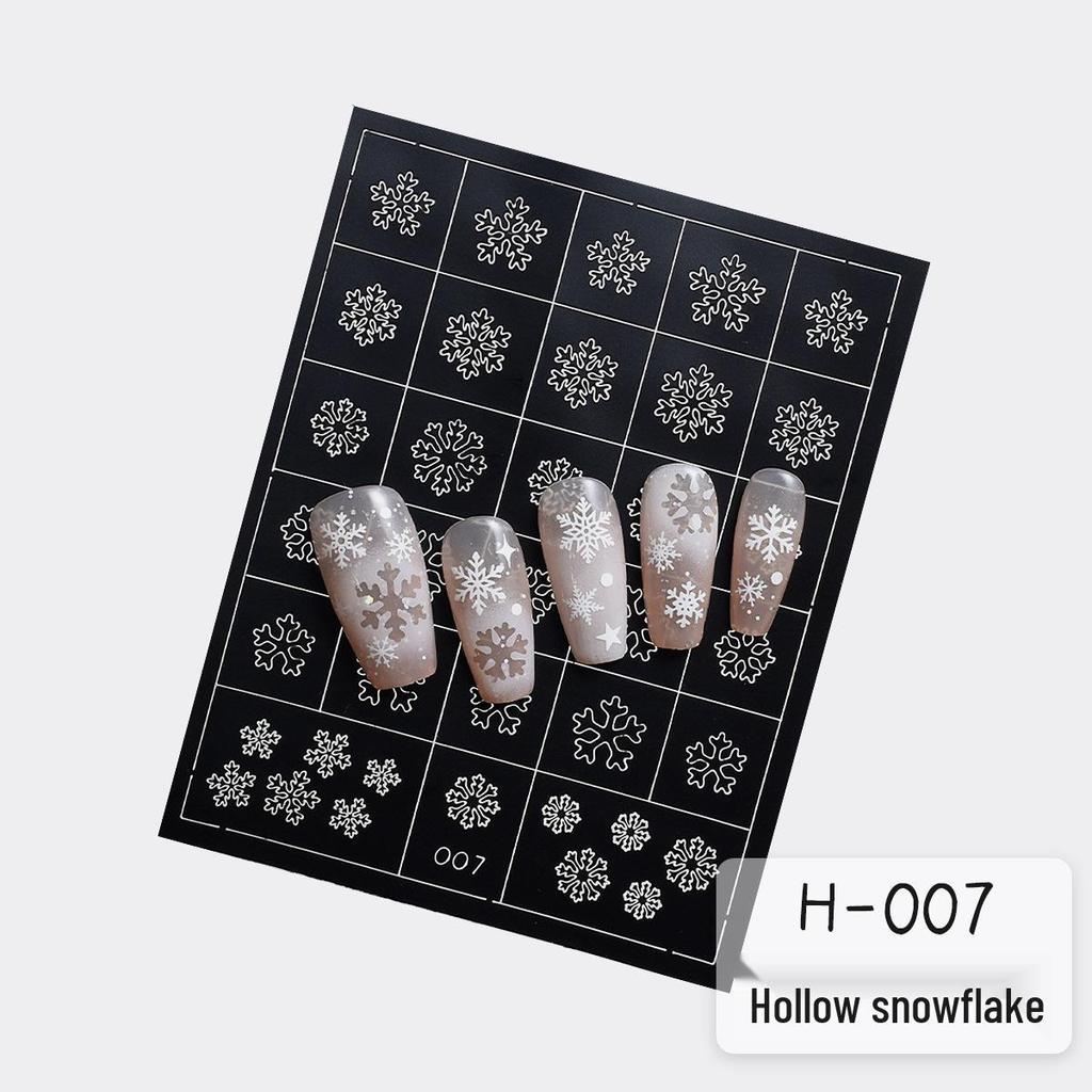 Snowflake Nail Art Stencil Stickers - Christmas French Ombre Airbrushing Decals