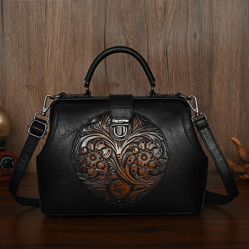 2026 Vintage Luxury Embossed Women's Tote Bags Designer Top Quality Soft Leather Women Shoulder Bag Female Crossbody Handbags