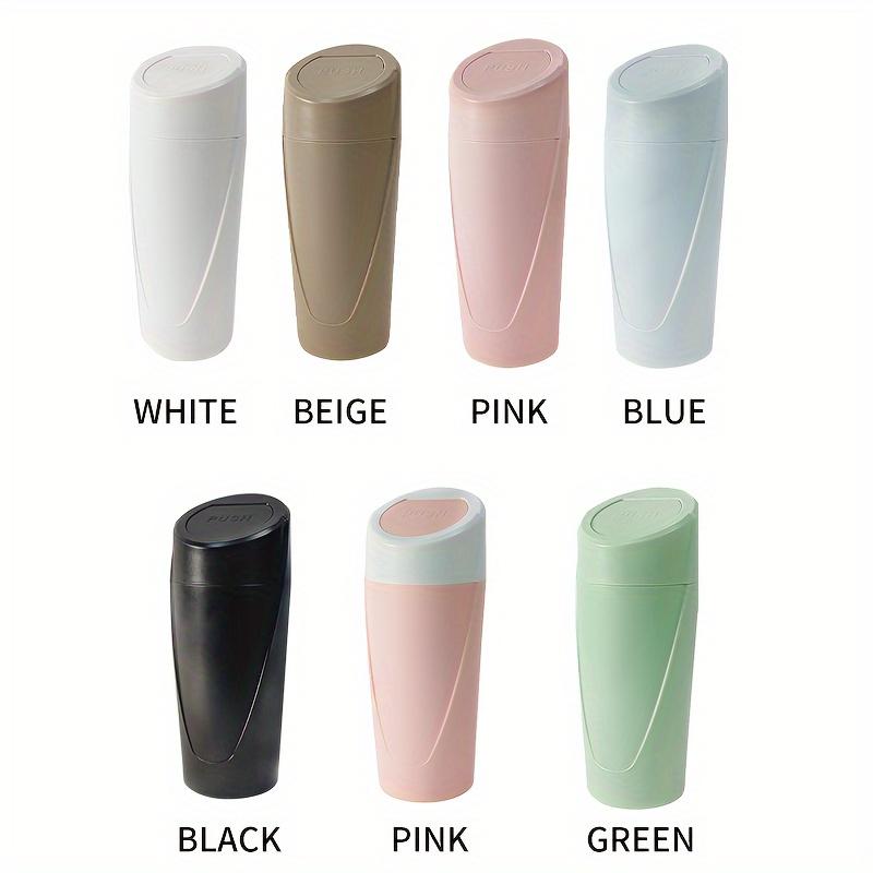 1pc Portable Car Trash Can, Small Car Interior Accessory Covered Car Trash Can, Car Cup Holder Trash Can