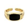 Saul Goodman Inspired Adjustable Open Ring Copper 24K Gold Plated Enamel Statement Jewelry Men Women Vintage Style