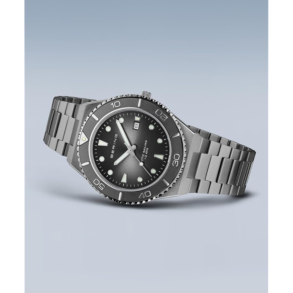 [Offiziell importiert] BERING Herren & Damen (Unisex) Analoge Quarzuhr, Uhr der Arctic Collection, Gliederarmband, 18940-777, Langzeitgarantie, Saphir