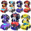 Autobots Transformers Mini Plastic Toy Car Inertial Drive Robot Model Gift Kids
