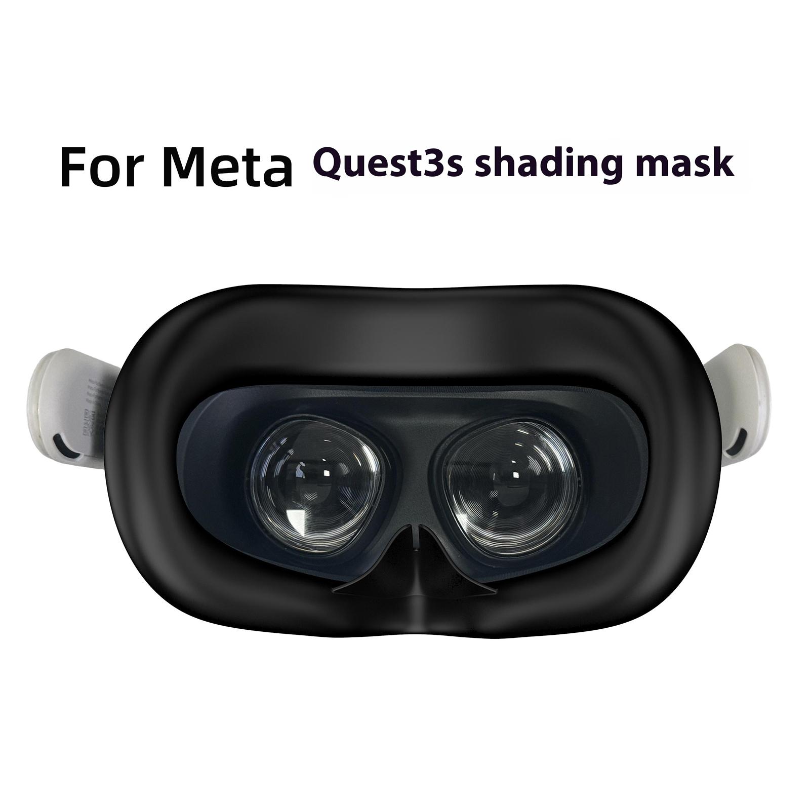 

For Meta Quest 3S VR Headset Silicone Visor and Lens Protection Cover Set Light Grey