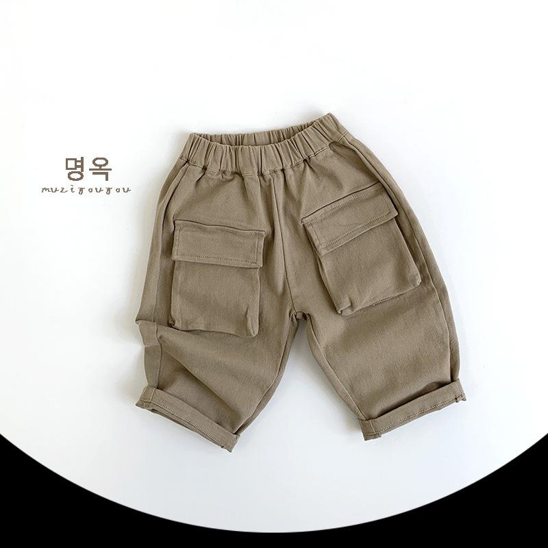 Harajuku Style Unisex Kids Casual Long Pants Korean Versatile Outer Trousers