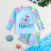 Children's Cartoon Long-Sleeve Swimsuit for Hot Spring Vacation