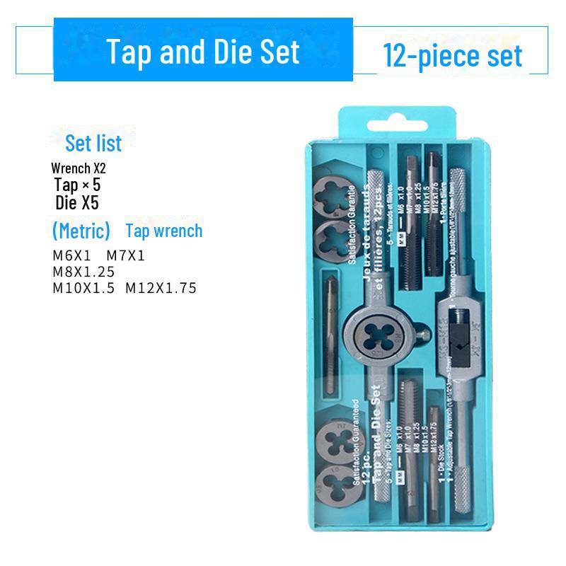 Manual Tap and Die Set with Wrench for Threading