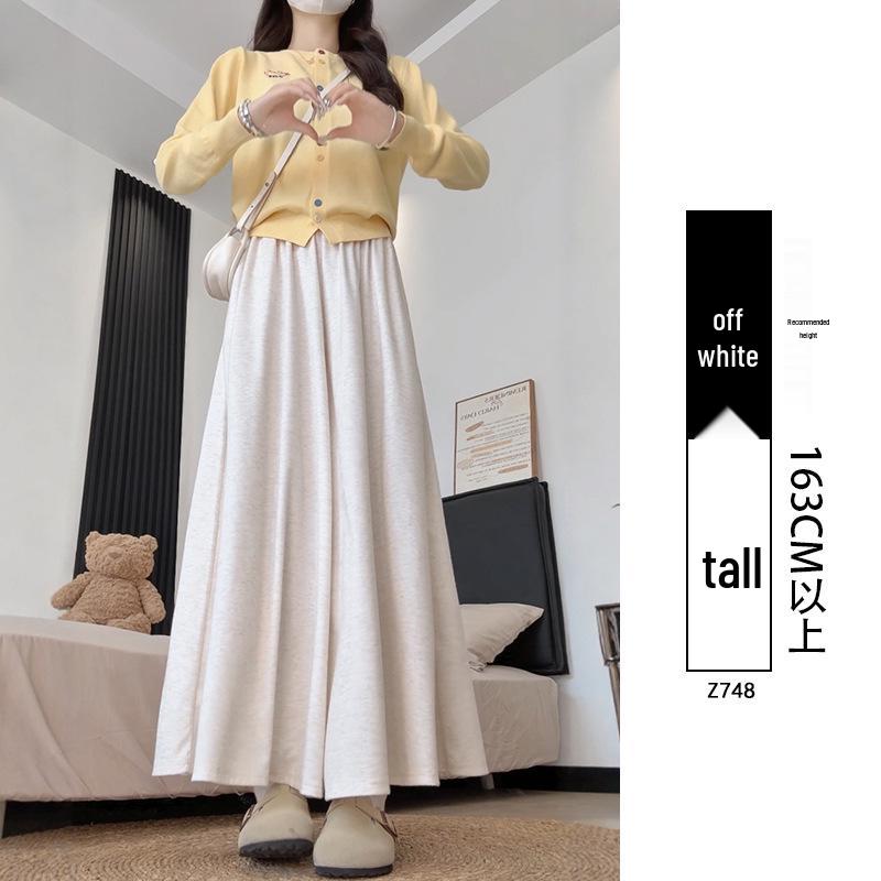 Yellow Yamamoto High-Waist Ice Silk Wide-Leg Skirt Pants for Women - Summer 2025 Collection, Small Size, Loose Fit.
