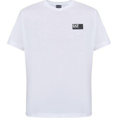 EA7 SS24 Logo Letter Print Crew Neck Short Sleeve T-Shirt Men Tops White 6DPT02-PJVPZ-1100