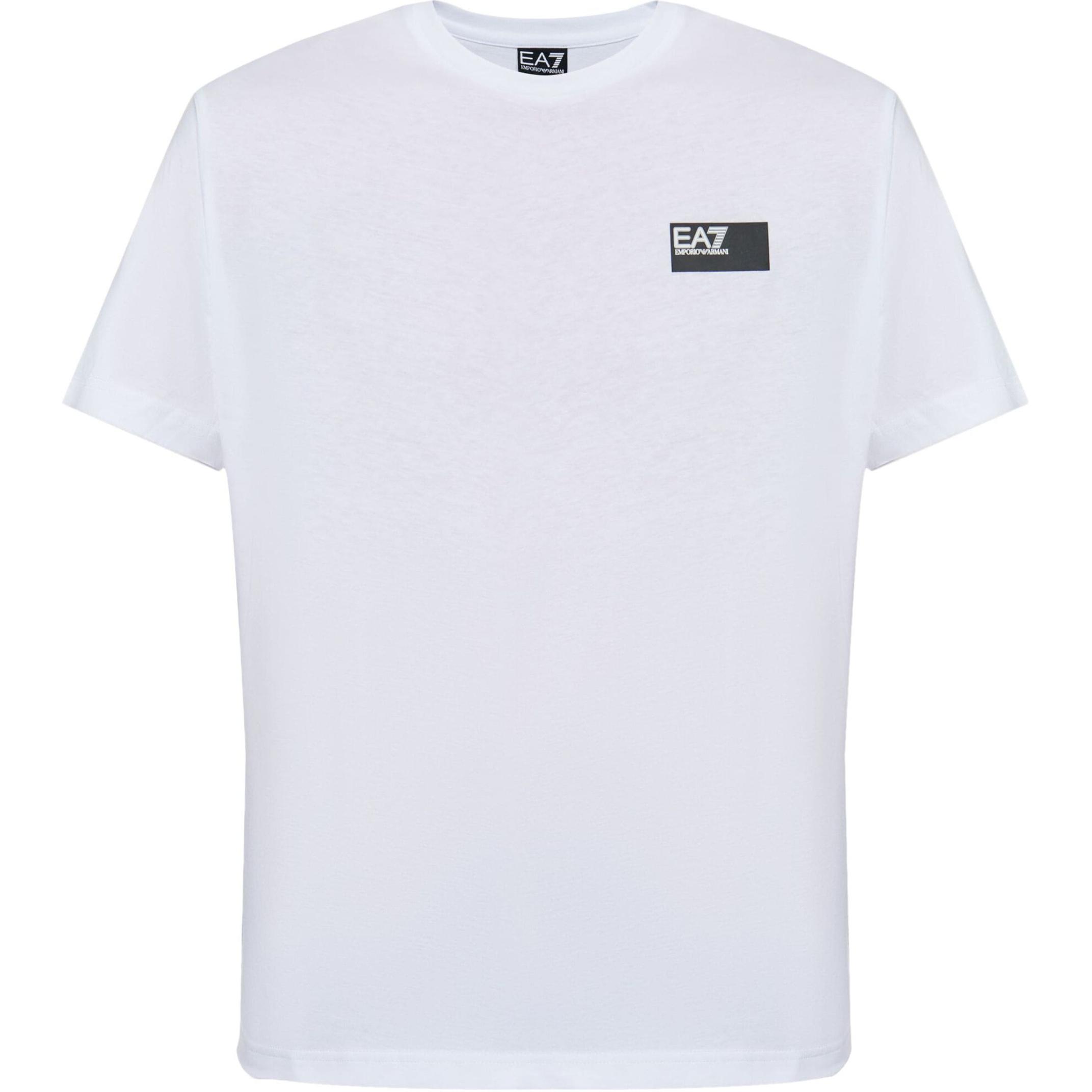 Emporio Armani EA7 SS24 Logo Letter Print Crew Neck Short Sleeve T-Shirt Men tops White 6DPT02-PJVPZ-1100 S