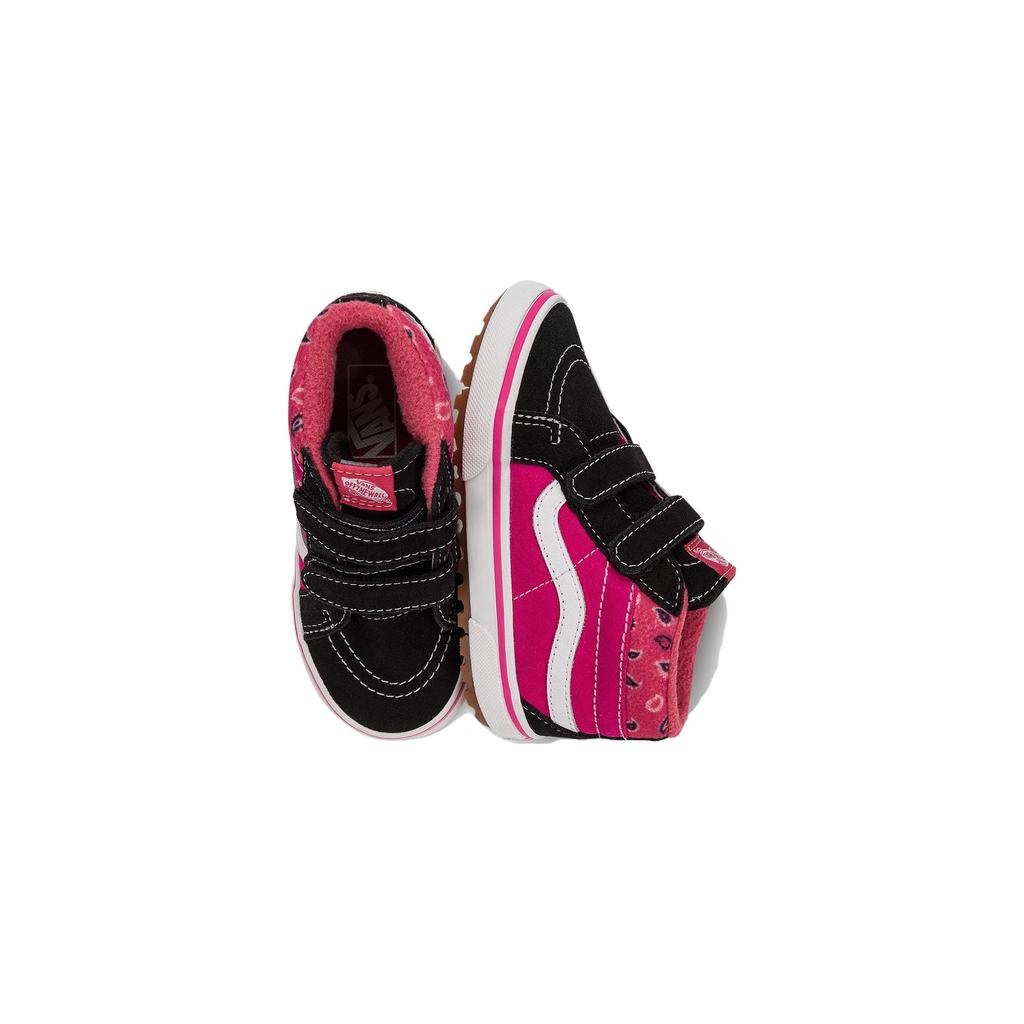 Vans Sk8 Mid Top Learning Shoes Black Pink Baby Shoes VN0A5KRNB9P