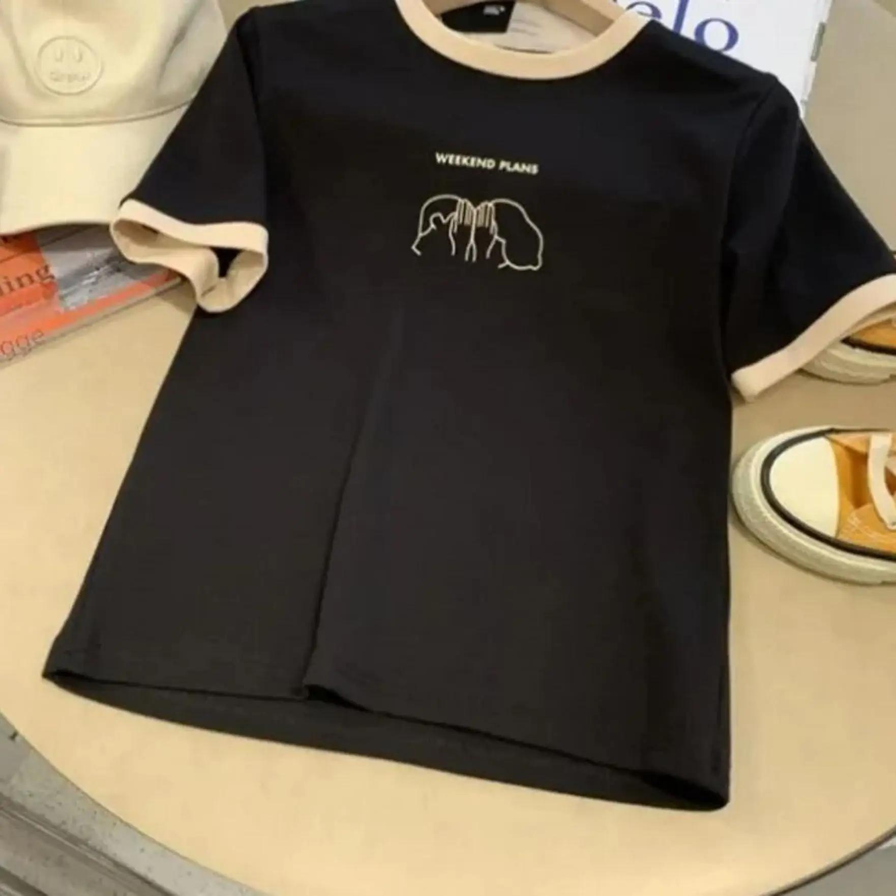 

Свободная летняя женская футболка, меняющая цвет, с коротким рукавом, базовая рубашка, повседневная рубашка для студентов, черная, зеленая, красная, белая, оранжевая XS