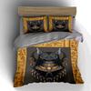 Egyptian-themed cat Bedding Duvet cover sets Duvet covers Pillowcases gifts (1 * Duvet Cover 2 * Pillowcases, without duvet insert)
