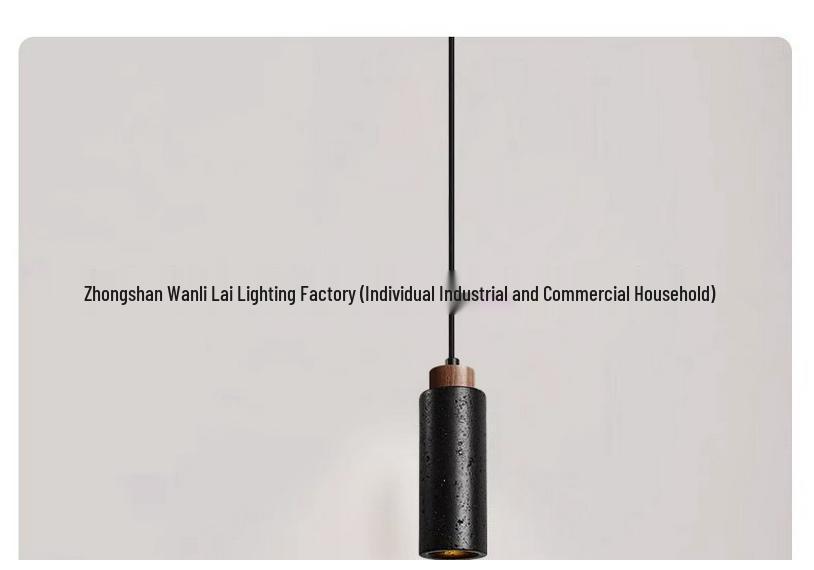 Wabi-Sabi Yellow & Black Travertine Pendant Light for Bedside, Restaurant, or Bar Counter