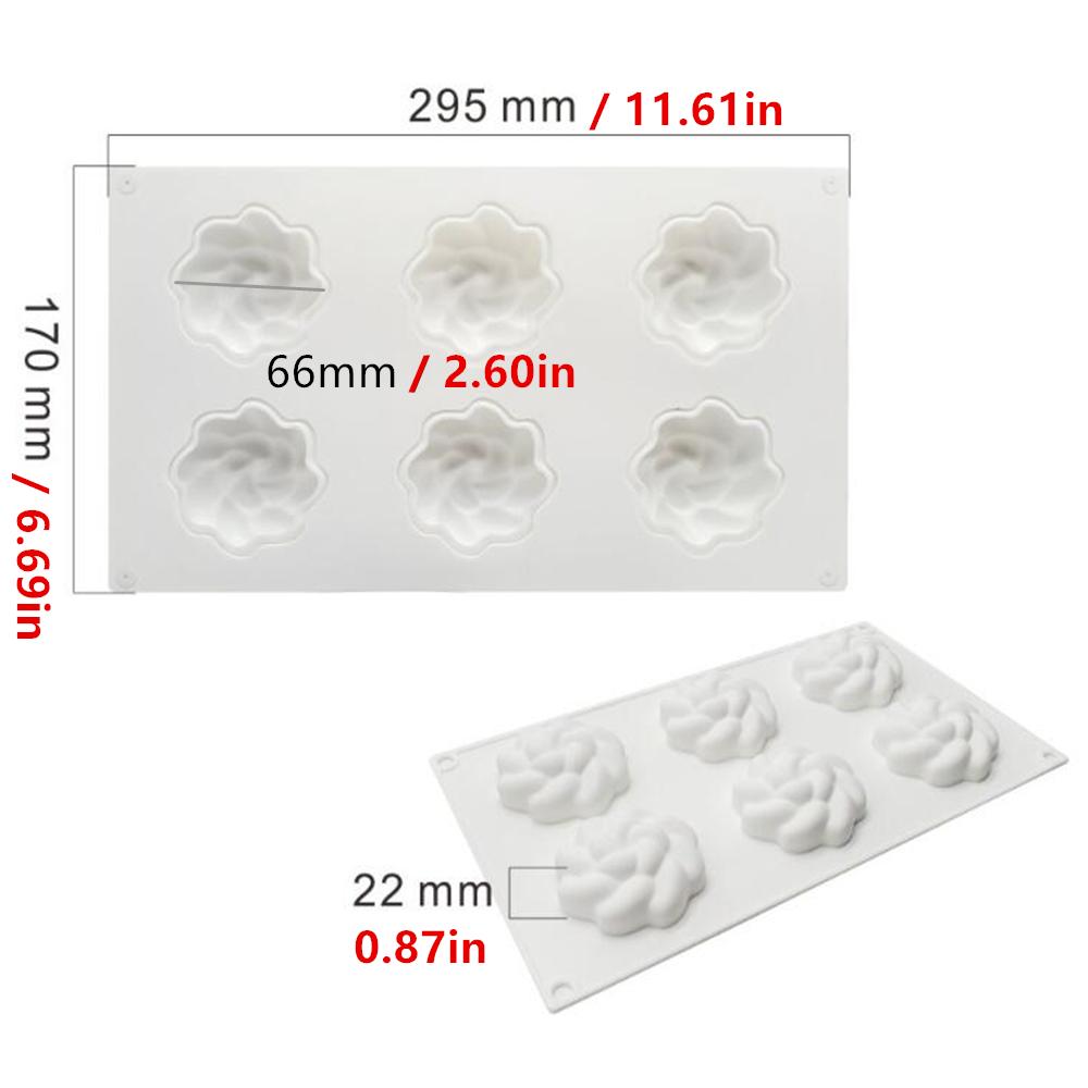 Flower Tart Cake Mold Mousse Mold For Baking Dessert Ring Art Mousse Silicone 3D Mould Silikonowe Moule Tartlet Pan Pastry Tools
