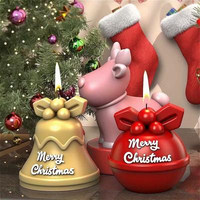Weihnachts Rentier Schneemann Glocke Silikon Kerzenform DIY 3D Weihnachtsstrumpf Harz Gips Handwerk Winter Heimdeko Geschenke