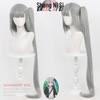 Shang Ni Si Reincarnation Petals Grey Capital Luoh Buffett Simulation Scalp Cosplay Wig with Side Ponytail