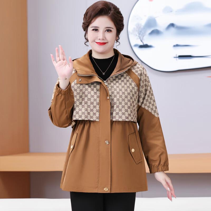Fengxiao Women's Plus Size Loose Fit Hooded Autumn Jacket