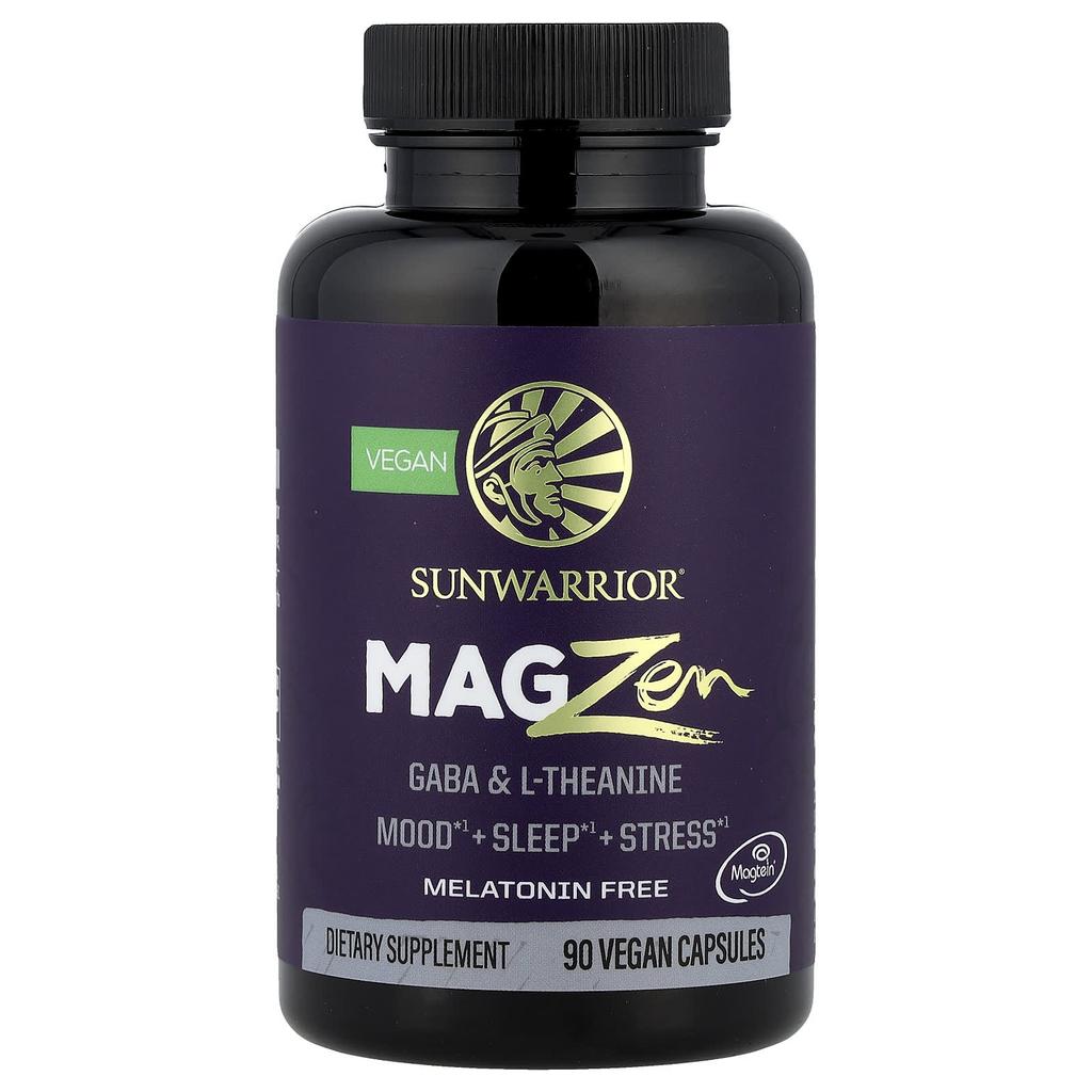 Sunwarrior MagZen, GABA & L-Theanine, 90 Veggie Capsules