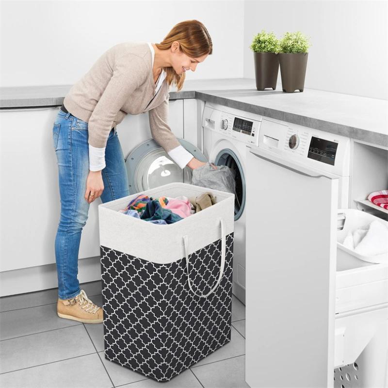 Foldable Dirty Clothes Basket High Tube Waterproof Laundry Basket Storage Basket Bathroom Storage Bucket Dirty Clothes Basket