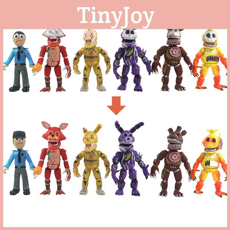 Vibrant 6pcs Fnaf Five Nights At Freddy's Light Up Action Figures For Kids