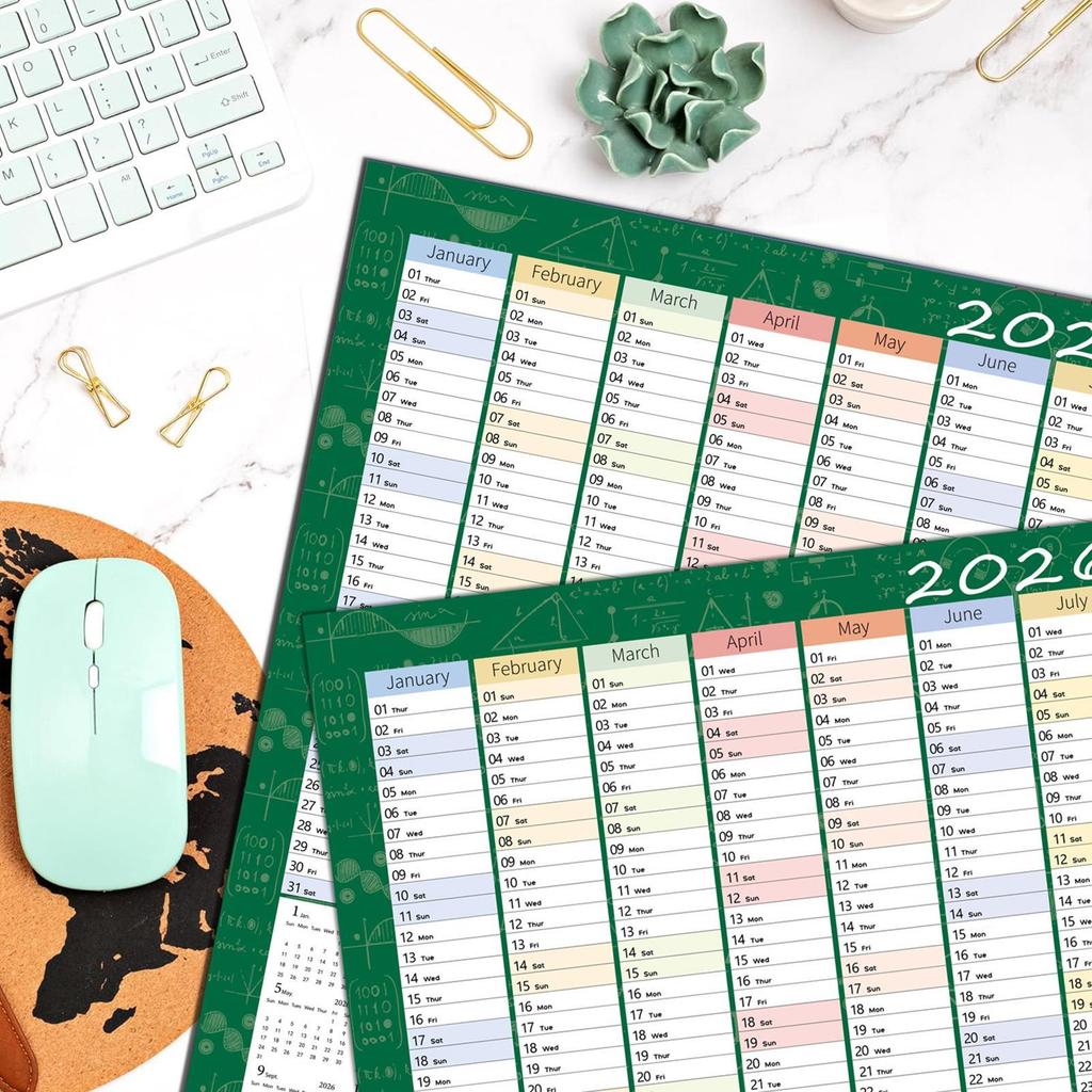 2026 Wall Calendar Full Year Large Size Paper Daily Schedule Planner Sheet Yearly Weekly Annual Planner Target List Home Office