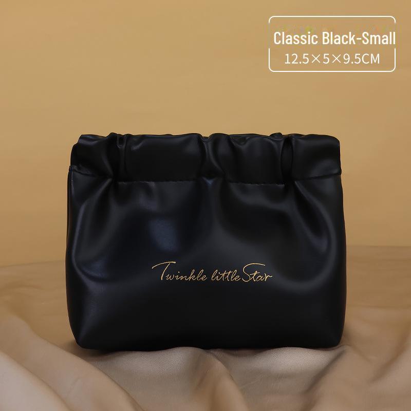 Large-Capacity Woven PU Travel Cosmetic Bag