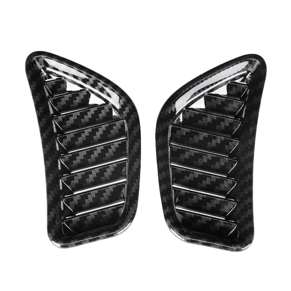 2pcs Front Upper Air Outlet Frame Carbon Fiber Pattern Fit for Toyota Prius Hatchback 19 20