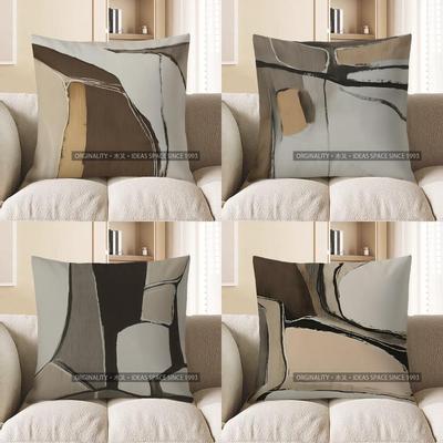 Home Decor Modern Abstract Geometric Pattern Pillow Cover Pattern Cushion Cover Suitable For Sofa Bedroom Car Pillow Cover