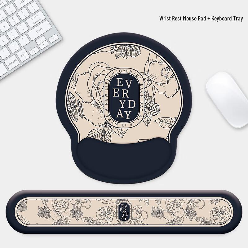 Fumede Ergonomic Silicone Wrist Rest Mouse Pad & Keyboard Support Set
