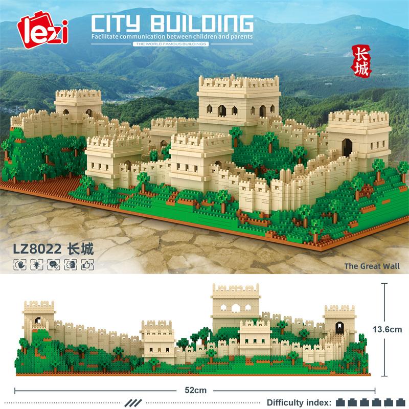 Latest Lezi Small Blocks Chinese Style Architecture Castle Palace Tower Construction Blocks Fun Toys For Children Gifts Girl Present