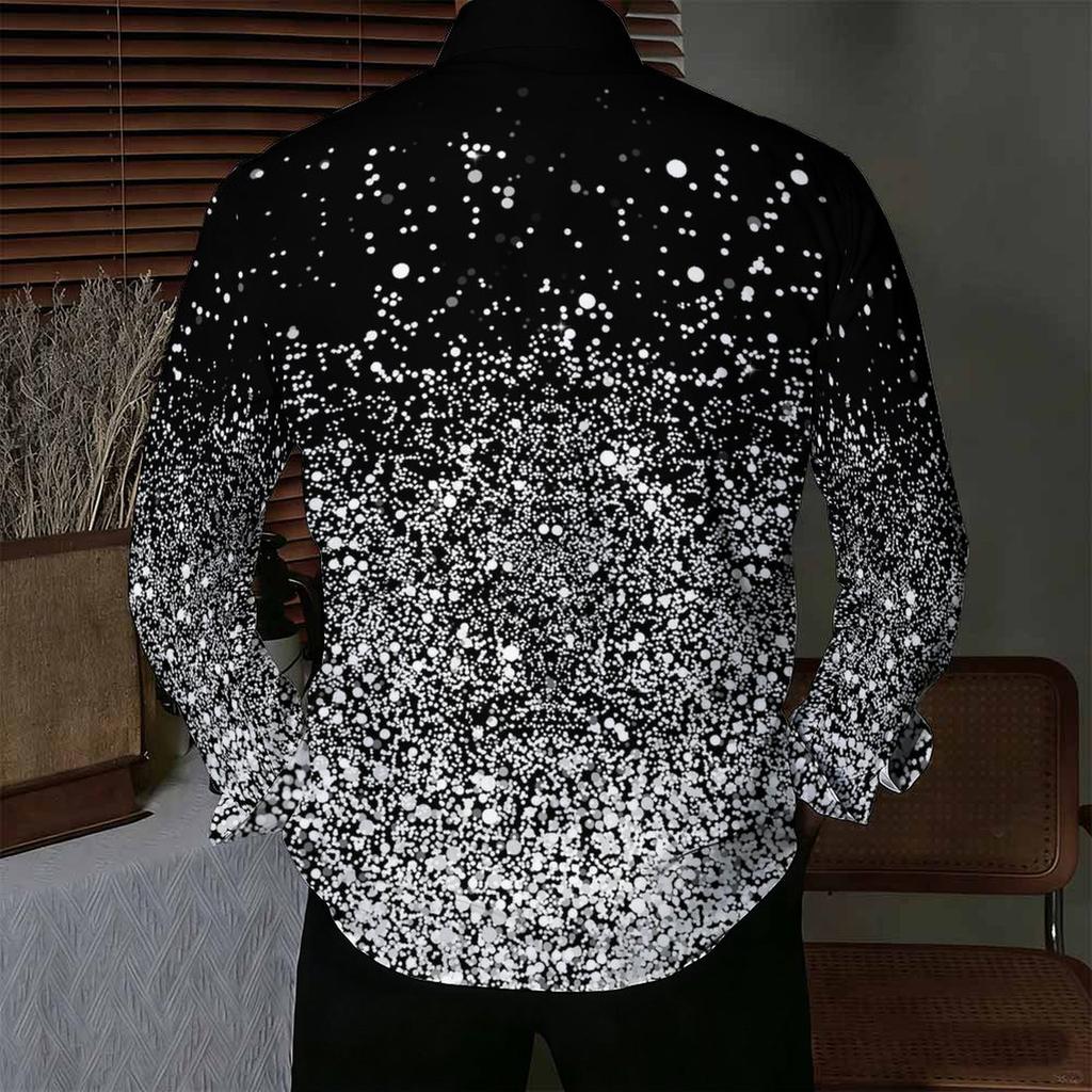 Chemise Homme à Col Jaune Imprimé Cachemire Diamant Floral Multicolore Manches Longues Boutonnée