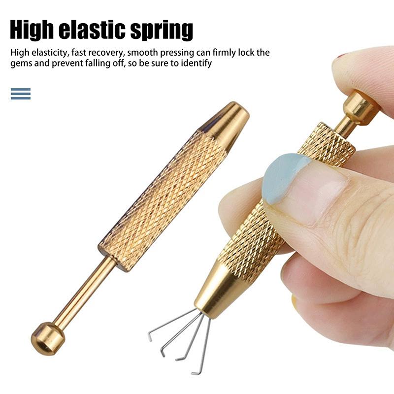 4 Claw Pick Up Tool Claws Beads Electronic Component Grabber Diamond Gems Prong Holder Ic Bga Stainless Steel Chip Gripper