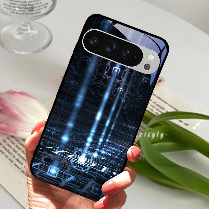 For Google Pixel 9 Pro XL Case Pixel9 Cute Animal Tempered Glass Phone Cover For GOOGLE PIXEL 9A Glass Protective Fundas Cases
