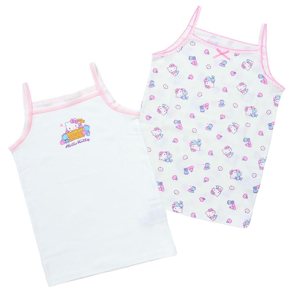 Sanrio Camisole Set of Hello with Name Tags Kids' 2, Kitty, 110cm, 100% Cotton, (Product Number 152145)