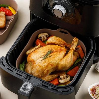 Freidoras de aire de silicona para parrilla, bandeja multifuncional de alta temperatura para horno microondas, bandeja para hornear, accesorios de cocina para el hogar, herramienta