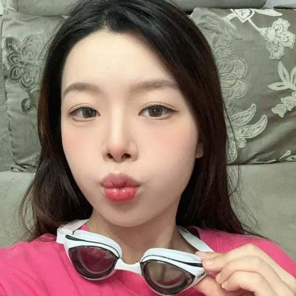 Waterproof Contrast Color Swim Glasses TPU Big Frame Anti-fog Swim Eyewear Swimming Goggles  Women