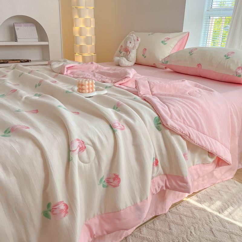 

Летнее прохладное одеяло из ледяного шелка, одеяло для кондиционирования воздуха, наполнитель для одеяла, летнее тонкое одеяло в стиле INS 150x200cm