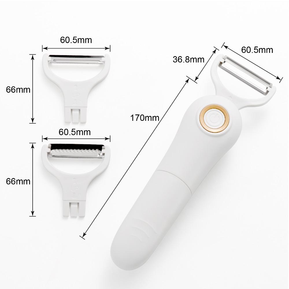 with 3 Cutter Heads Electric Vegetable Peeler Handheld Vegetable Slicer Peeling Machines  Salad