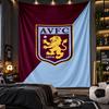 Wall Hanging Tapestry Aston Villa Football Print Cloth for Living Room Bedroom Home Decor