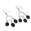 Black Onyx Gemstone Handmade 925 Sterling Silver Jewelry Earring 2.29" KJ-742