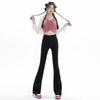 Hip-covering jeans women's autumn and winter 2023 new high-waisted thin elastic slim-fitting flared pants ins