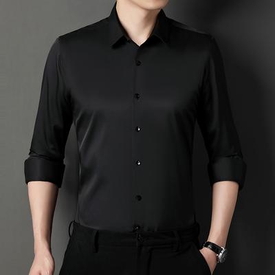Camisa de manga larga para hombre Camisa informal ligera de negocios de alta gama Camisa de primavera y otoño para hombre