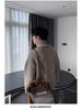 2025 Men's High Neck Korean Style Knitted Sweater - Autumn/Winter Trendy Loose Fit Wool Top