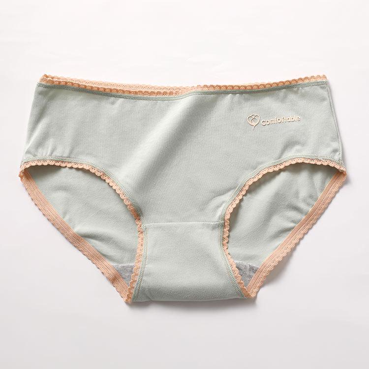 Lace Pure Cotton Honeycomb Antibacterial Women's Panties - Comfortable & Elastic