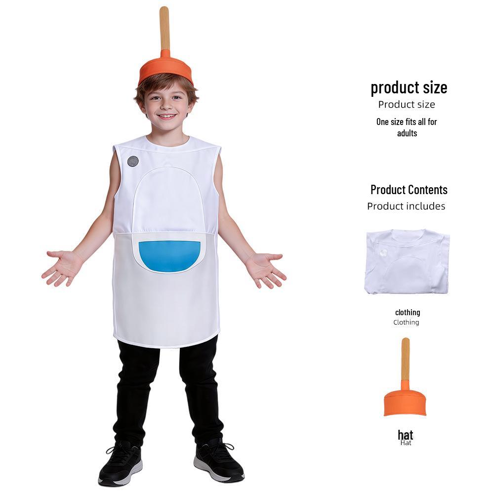 

In-Stock Adult Halloween Toilet Costume Prank Set One Size