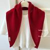 Triangulär scarf nackskydd Australisk kashmirull sjal Dam enkel nackskydd Varm stickad liten scarf