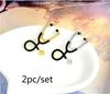 1PCS Elegant Doctor Nurse Stethoscope Brooch Pin Medical Fashion Jewelry Enamel Denim Jackets Collar Badge Button Gift for Girl
