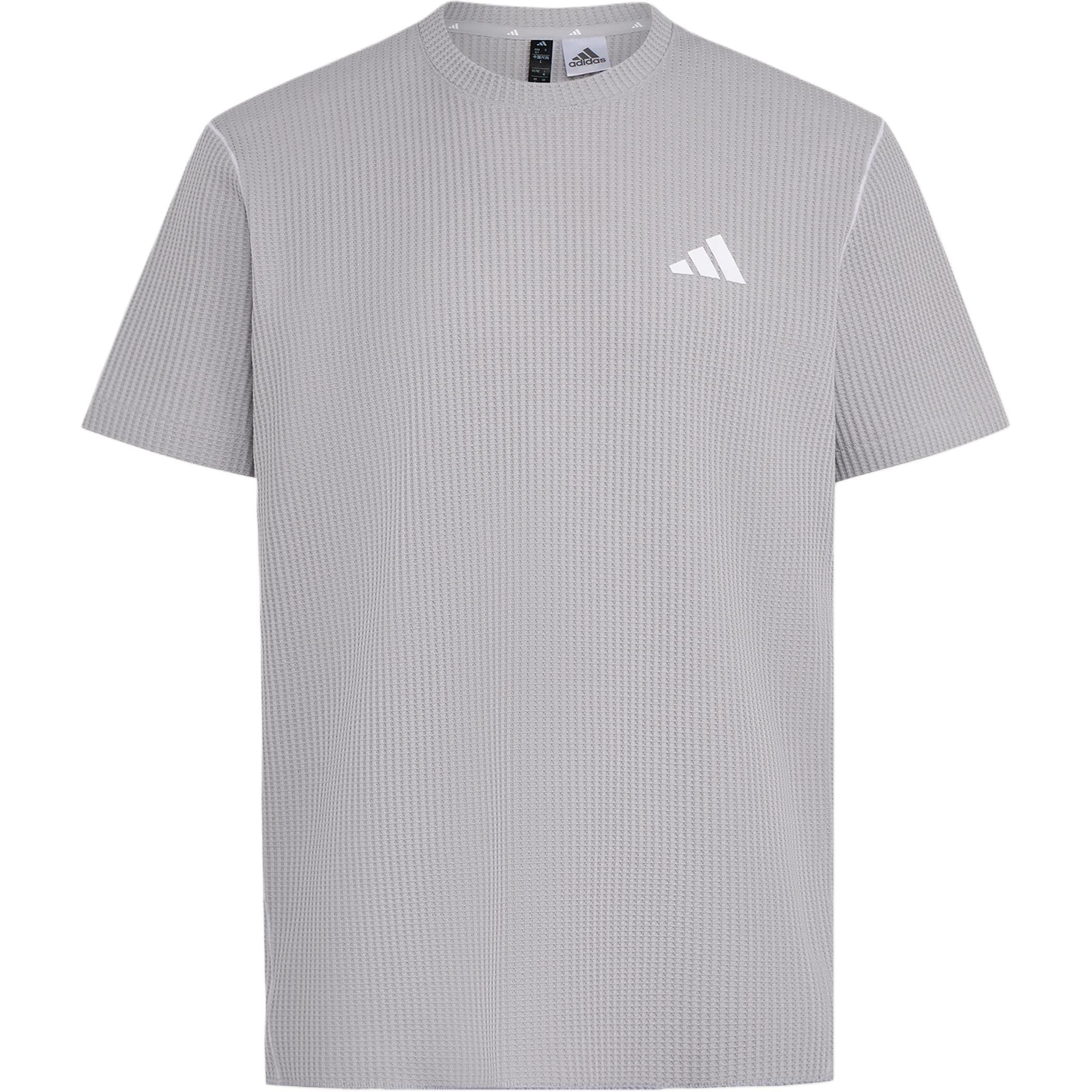 Adidas T Shirts Men s Light Gray Crew Neck Moderate LD9349 L