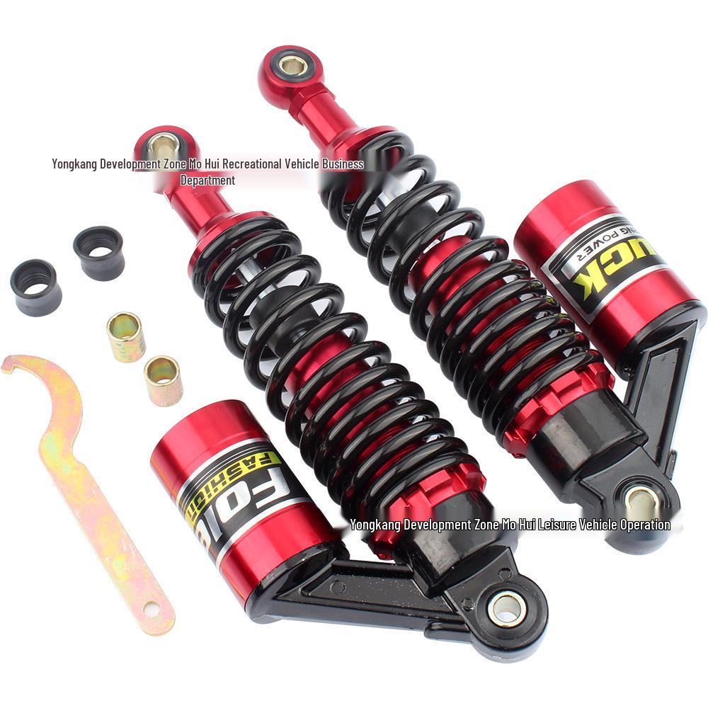 Red GY6 Scooter/ATV Four-Wheeled Beach Kart Rear Air Shock Absorber (1 Pair)