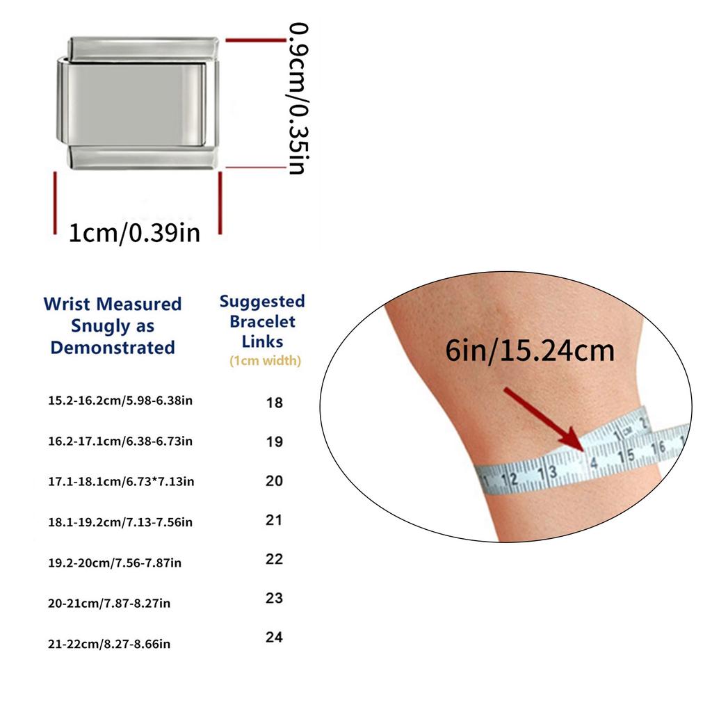 Ensemble de breloques vintage italiennes pour bracelet, pendentifs chics modulaires en acier inoxydable pour la création de bracelets distinctifs